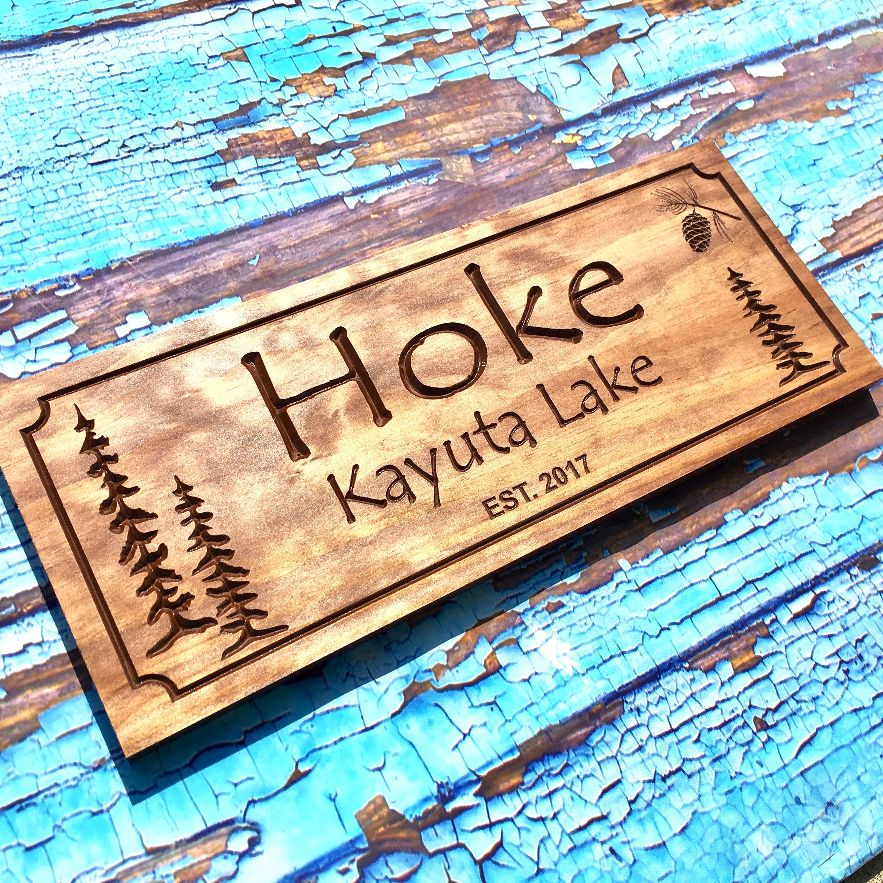 Lake Signs, Wooden Carved Signs, Cottage decor, Cabin Signs, Pine Tre…