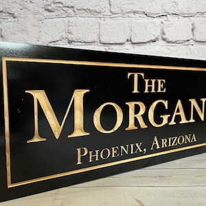 Custom Carved Wood Family Name Sign: Rustic Home Decor Plaque