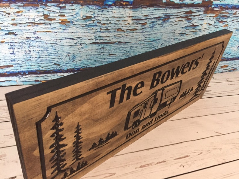 Custom RV sign Trailer Park Wooden Carved Signs camp signs | Etsy