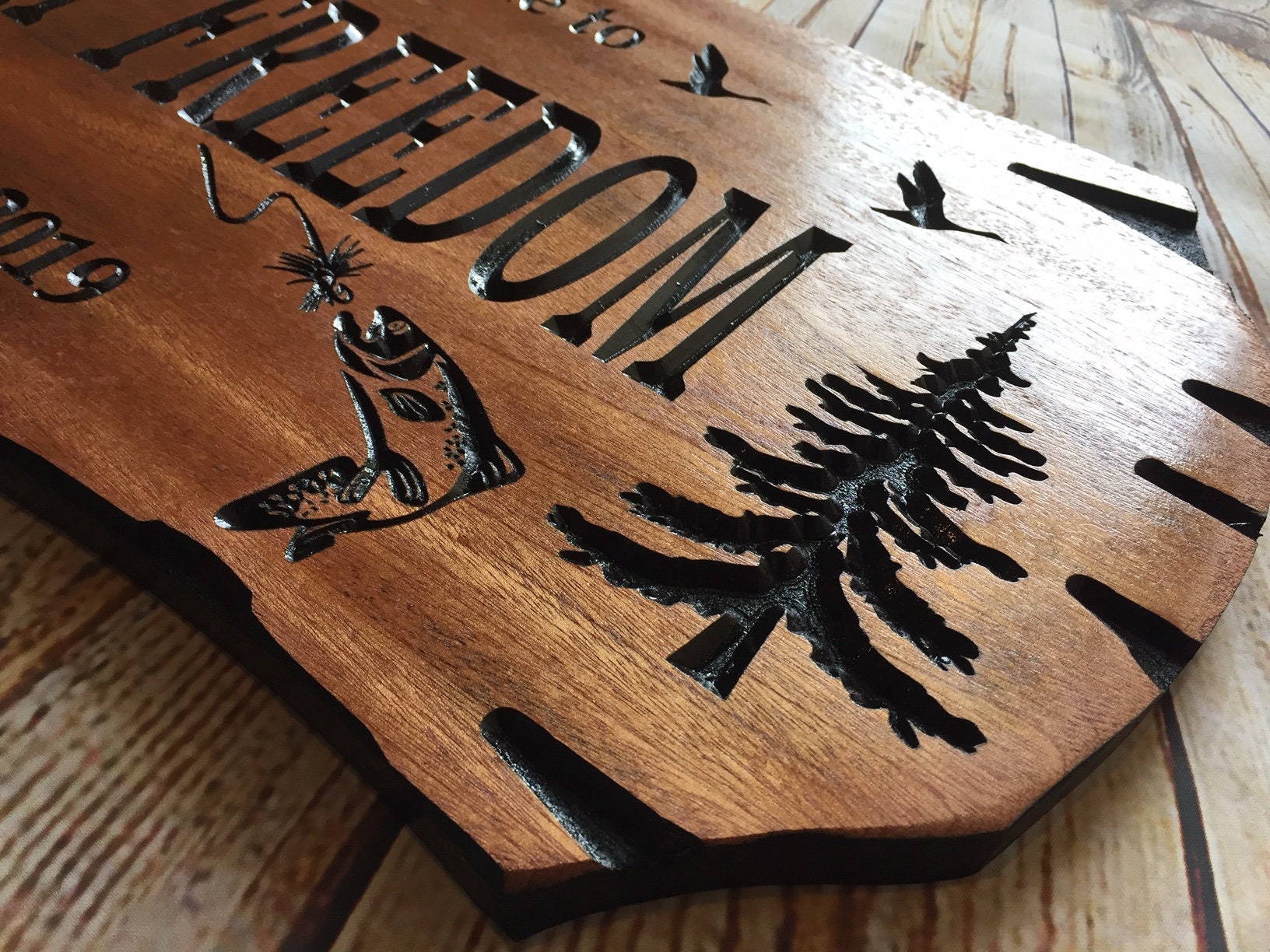 Custom Wooden Signs, Large Outdoor Sign, Rot Resistant Wood, Nature Inspired Cabin And Camp Sign, Rustic Design, Wildlife Lodge Plaque