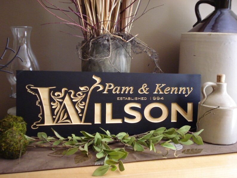 Carved Wooden Sign, Couples Gifts, Wedding and Shower Ideas, Wooden Wall Art, Personalized Groomsman Gifts, BenchmarkSignsGifts image 4