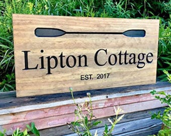 Personalized Wooden Lake House Wall Art | Nautical Decor | Custom Cottage Sign | Boathouse Decor