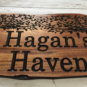 Custom Wood Signs, Outdoor Wooden Sign, Personalized Sign, Carved Wood Signs, Wooden Name Signs, Camping Signs, Treehouse, Benchmark Signs image 7