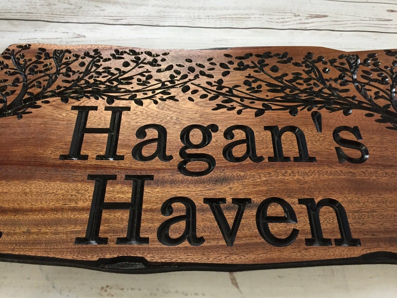 Custom Wood Signs, Outdoor Wooden Sign, Personalized Sign, Carved Wood Signs, Wooden Name Signs, Camping Signs, Treehouse, Benchmark Signs image 7