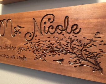 Babysitter Gifts, Daycare Providers, Teacher Gifts Plaques for Nannys Personalized Wooden Signs for Child Care Providers Homeroom Teacher