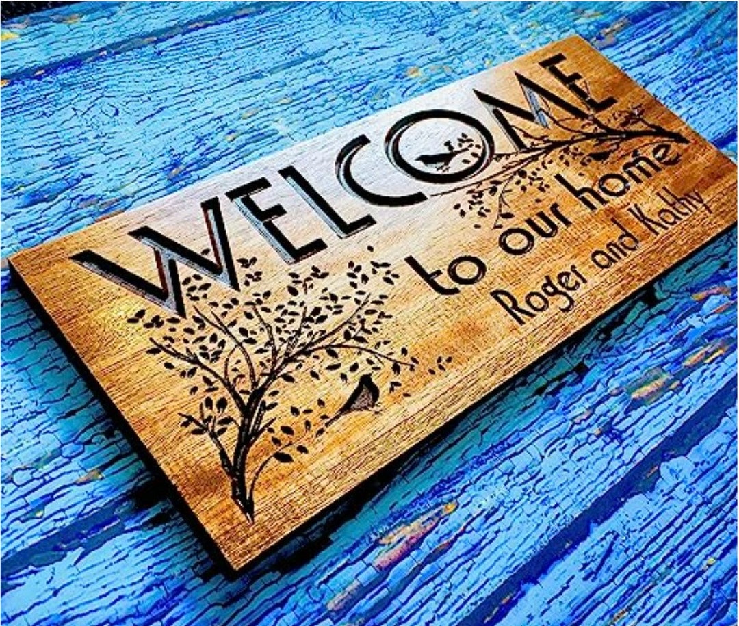 Warming Tree Sign Custom Wood Sign for Housewarming With Trees and Birds - Etsy