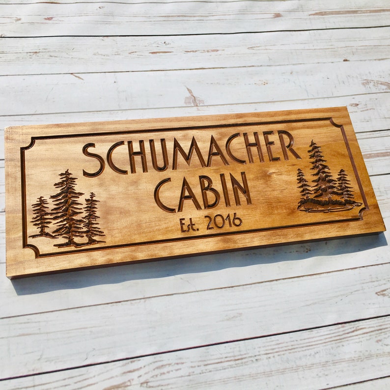 Cabin Signs Personalized Wood Sign Family Cottage Sign | Etsy