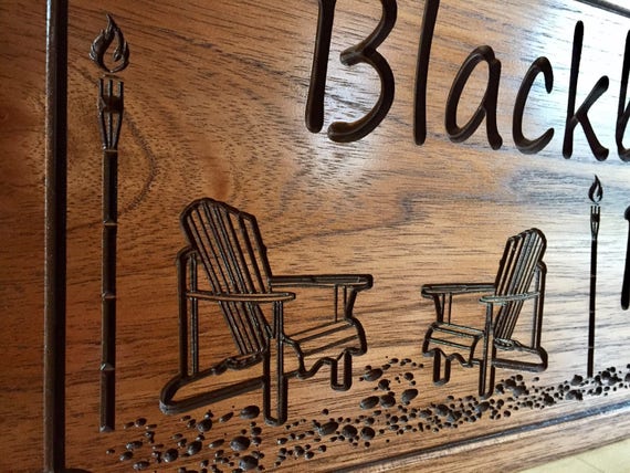 Outdoor Beach House Sign Adirondack Chairs Tiki Torches Sand Lake House Signs Welcome Signs Trees Ocean Lakehouse Sign Cottage Sign