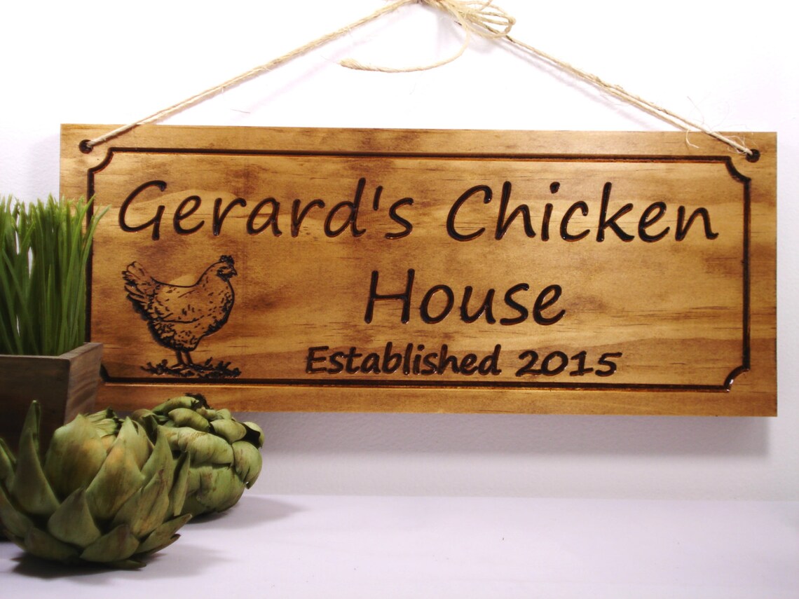 Chicken Coop Sign Custom Wood Sign Farm Signs Personalized Etsy