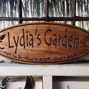 Custom Wood Sign for Garden, Personalizable gift, Welcome Sign, New Home gift, Greenhouse she shed Signs, Mothers Day Gift