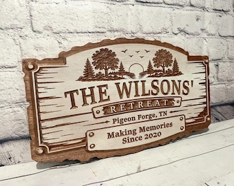 Custom Outdoor Wooden Sign, Personalized Beach House Signs, Rustic Lakehouse, Coastal Decor
