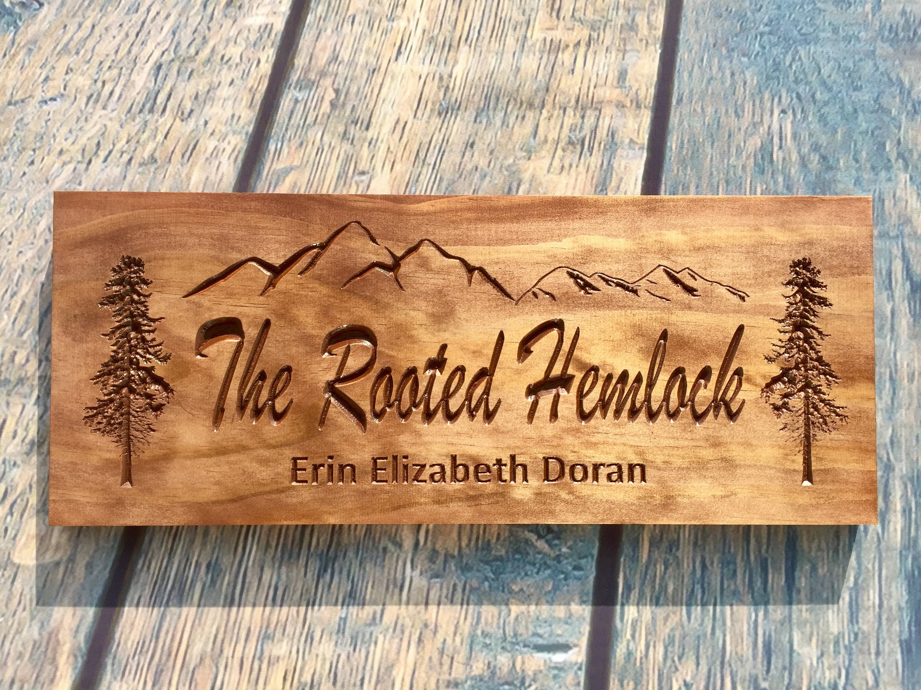 Last Name Established Custom Wood Signs Custom Carved Signs FREE SHIPPING E104 Cabin Signs Personalized Wood Sign Wedding Gift