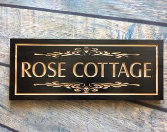 Custom Carved Sign for New Home Housewarming Hosting Gift, Personalized 5th Anniversary Present or Perfect Mother's Day Gift