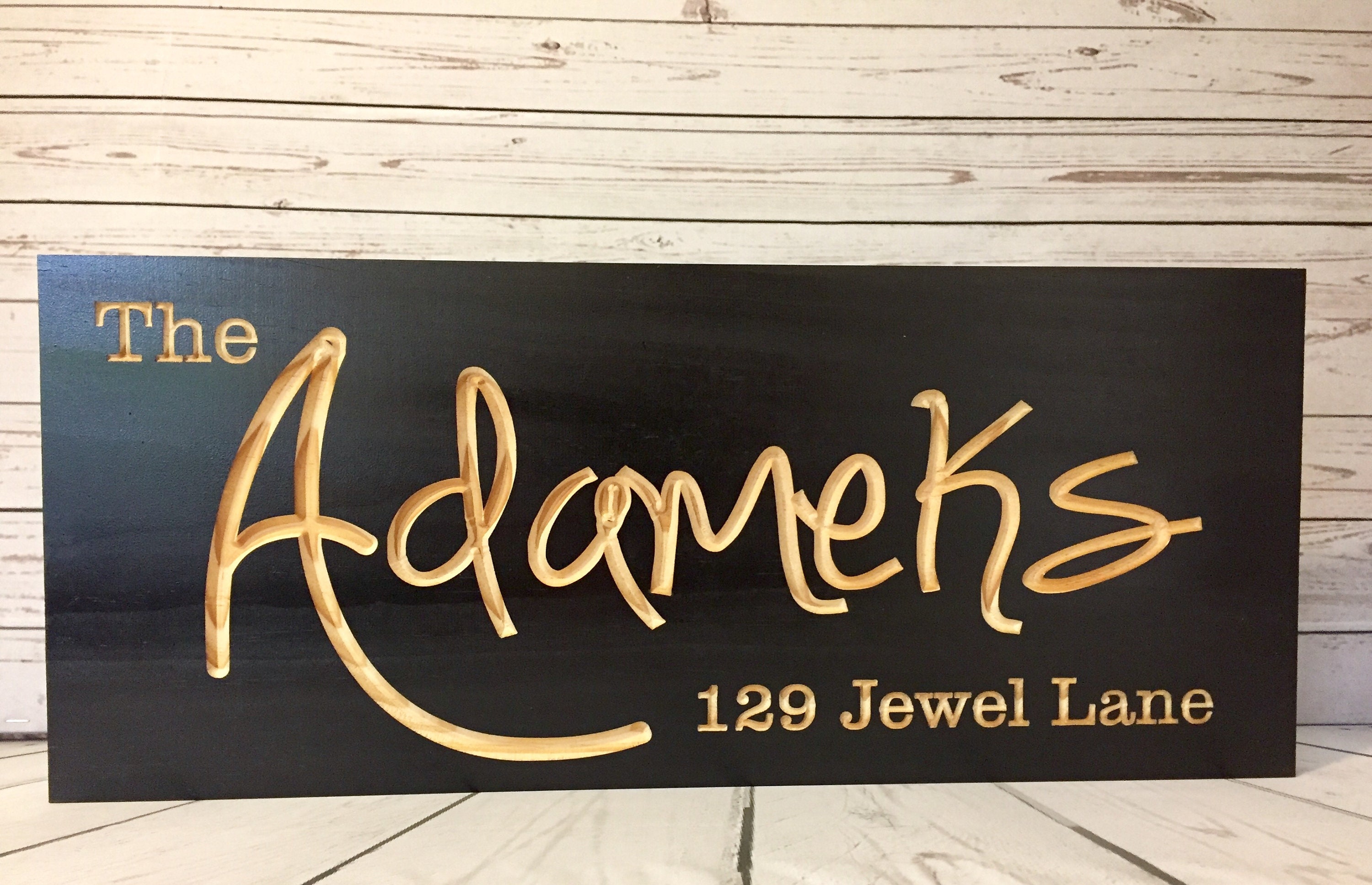 Wooden Address Plaque Outdoor Wood Sign Carved Address Sign Etsy Canada