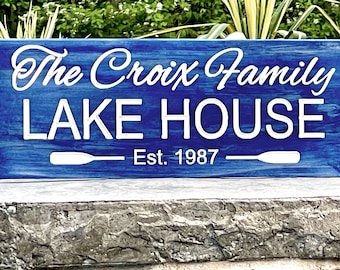 Custom Beach House Sign, Personalized Lake House Signs, Pool Sign, Pool House, Backyard Decor, Poolside Sign