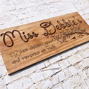 Custom Wooden Sign for daycare provders teachers babysitters Plaque House Number Sign Custom Signs Personalized Signs