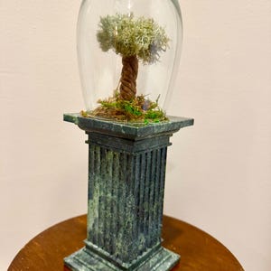 Moss tree terrarium, faux bonsai