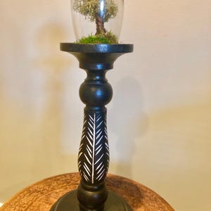 Preserved moss and clay tree terrarium sculpture, faux bonsai tree of life - UniqueLee Art