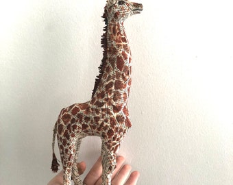 Made to order Giraffe Paper Sculpture, giraffe figurine art. UniqueLeeArt