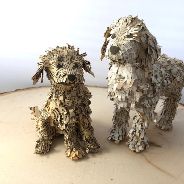 Custom ANY BREED Pet Portrait Sculptures Personalized Dog sculpture, Handmade to Order from your photos. UniqueLeeArt