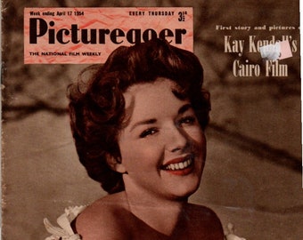 Piper Laurie  Cover, Vintage Picturegoer Magazine, April 1954, Kay Kendall, Joan Collins,