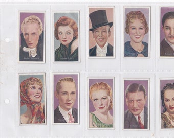Katharine Hepburn Fred Astaire vintage 1935 Hollywood Film Stars trading card set 1930/'s  nonsports lot