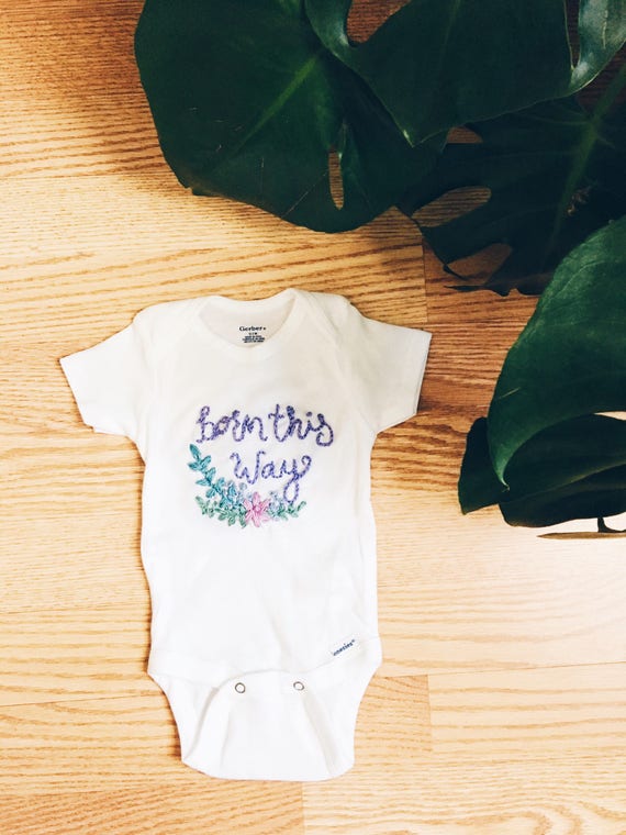 embroidered baby onesie