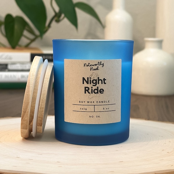 Night Ride Soy Wax Candle | Hand-Poured | Small Batches | 5oz Scented Candle