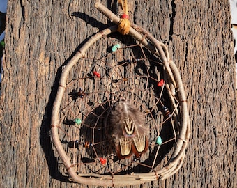 Rustic Dreamcatcher, Native American, Natural Earthy Wall Window Hanging, Home Decoration , Ornaments for the Home from The Hidden Meadow