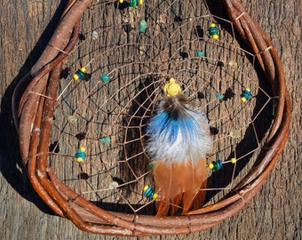 Turtle Dreamcatcher, Large Rustic Natural Dreamcatcher, Native American, Earthy Wall Hanging, Natural Home Decor from The Hidden Meadow