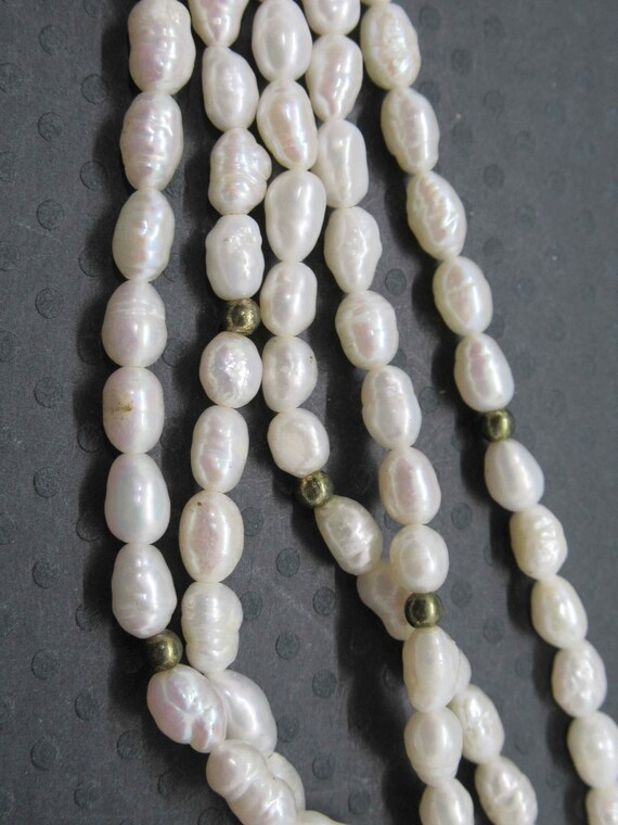 Five Strand Genuine Cultured Freshwater Pearl Nec… - image 6