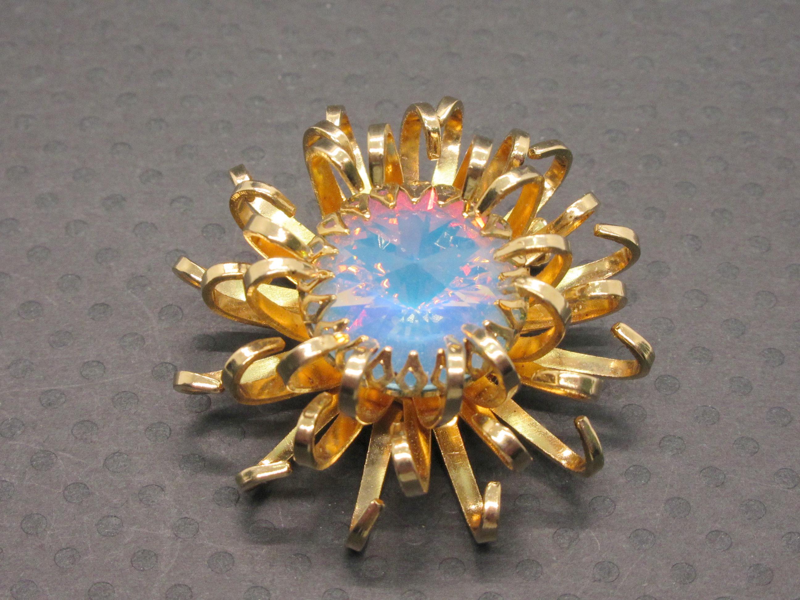 Sarah Coventry Mystic Blue Brooch - Etsy