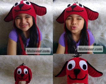 Crochet Red Dog hat