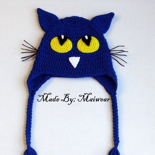 Crochet Blue Cat Hat Inspired - Etsy