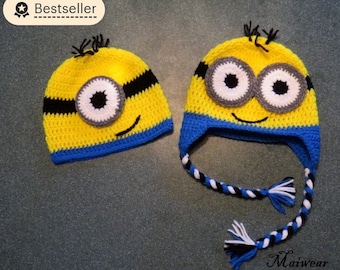 Crochet Minion Hats inspired