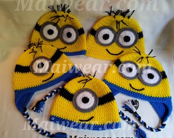 Crochet minions Hats