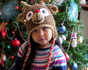 Crochet Reindeer Hat