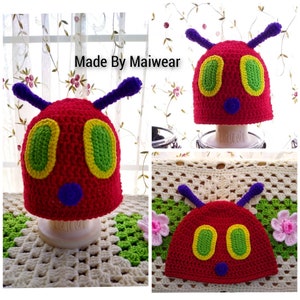 Crochet bug hat Caterpillar