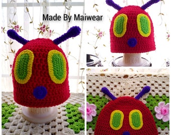 Crochet bug hat Caterpillar