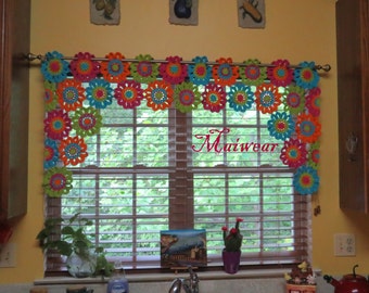 Crochet Curtain Window Valance