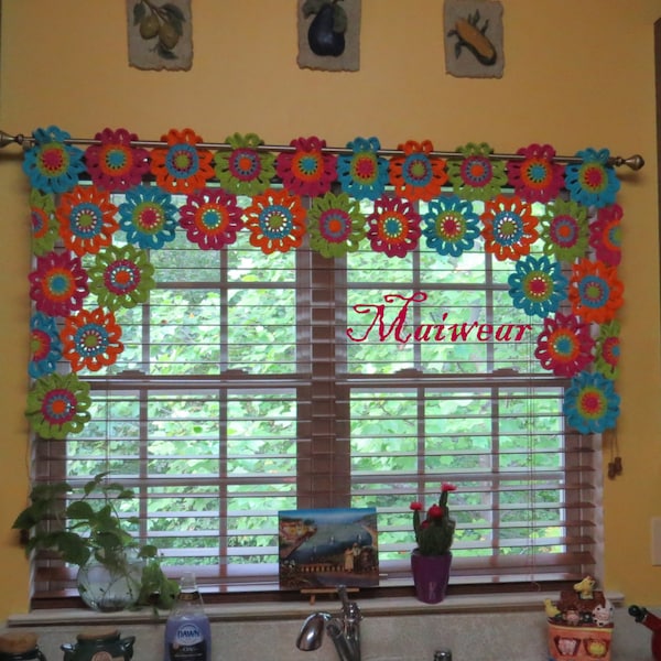 Crochet Curtain Window Valance