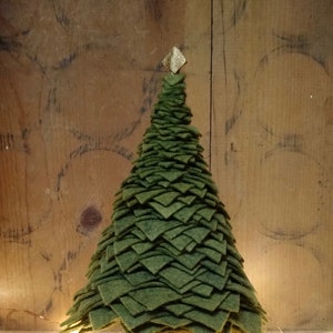 Christmas Tree Home Decoration, LARGE Felt & Felted Wool Tree Reets Relish Green