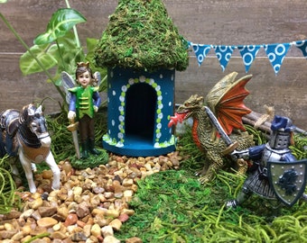 Fairy Garden Castle Accessories, Choose one: Fairy Prince, Knight, Horse or Dragon, Fairy Garden kit add on, garden miniature