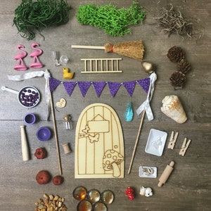 Fairy garden. Fairy Garden accessories grab bag, Deluxe Bag, Miniature garden, Terrarium. Build your own fairy garden. Kids Craft image 7