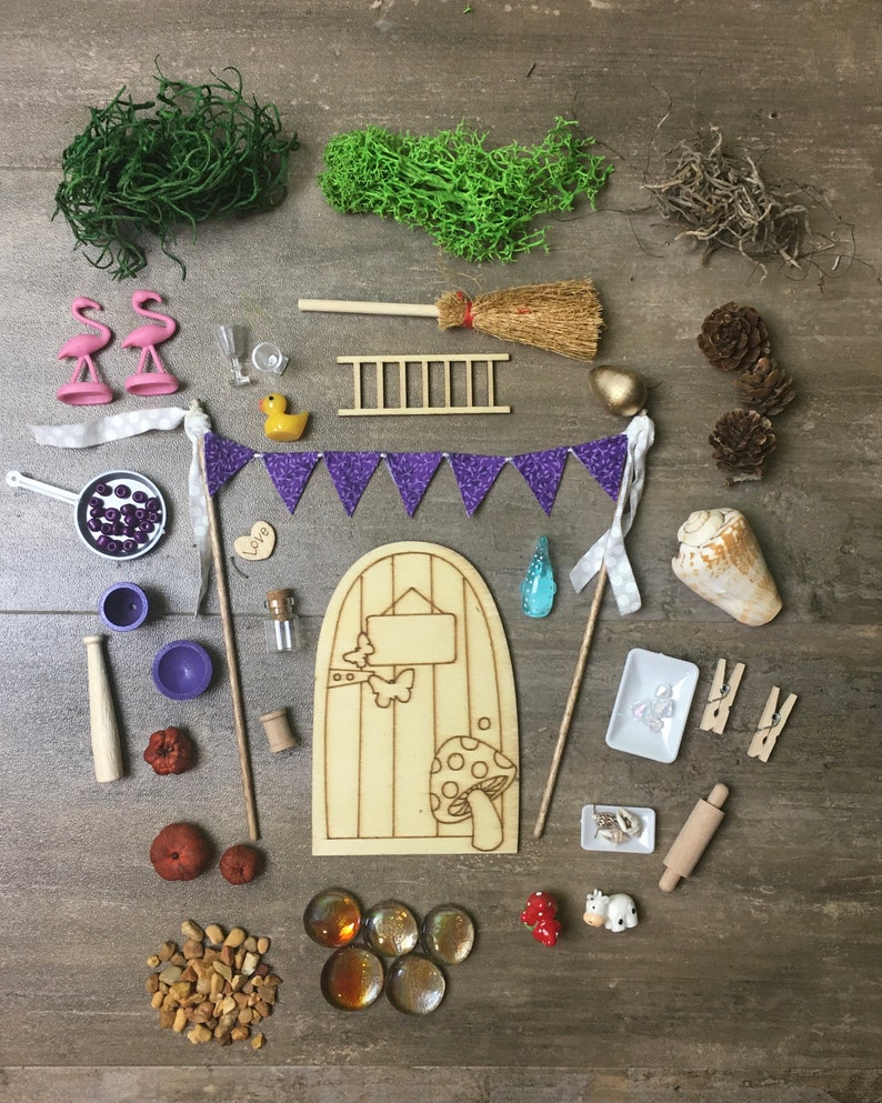 Fairy garden. Fairy Garden accessories grab bag, Deluxe Bag, Miniature garden, Terrarium. Build your own fairy garden. Kids Craft image 7