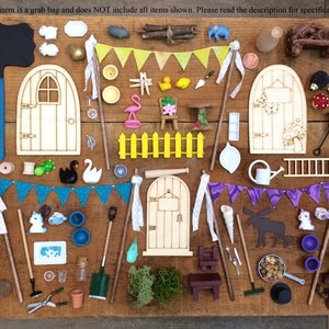 Fairy garden. Fairy Garden accessories grab bag, Deluxe Bag, Miniature garden, Terrarium. Build your own fairy garden. Kids Craft image 1