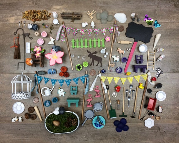 Diy Fairy Garden Accessories Grab Bag Kids Craft Fairy Etsy