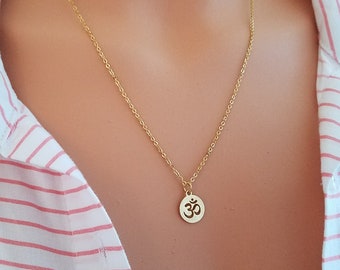 Ohm Necklace - Sterling Silver, Om Necklace, Yoga Necklace, Yoga Jewelry, Ohm, Om Pendant