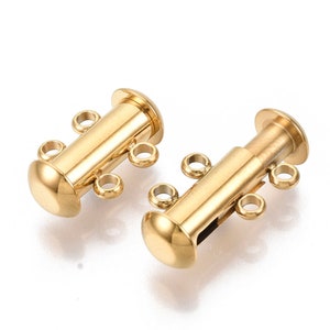 Mehrschichtiger Verschluss, geschichteter Halskettenverschluss, Silber Verwicklungsfreier Verschluss, Goldschichtiger Verschluss, Detangler Layering Verschluss, Halskette Spacer