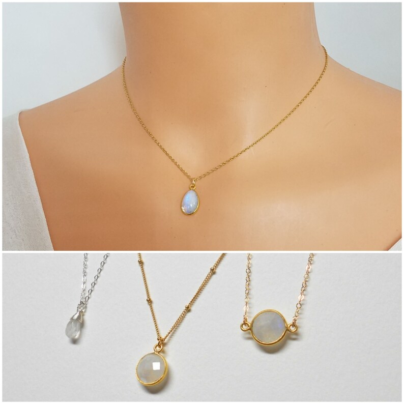 Moonstone Necklace Moonstone Healing Crystals Choker June Etsy